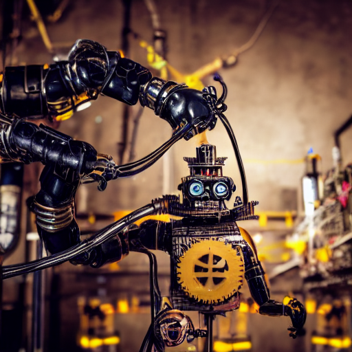 AI Generated Steampunk Robot